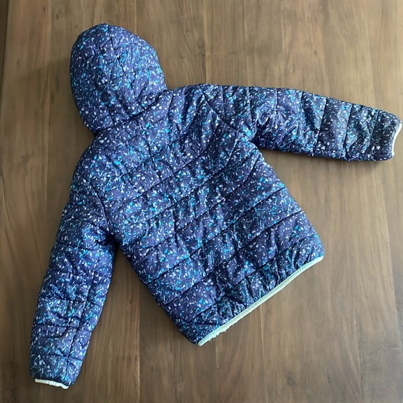 Eddie Bauer Girls reversible fleece puffer size 8/ medium - Picture 6 of 13